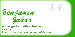 benjamin gabor business card