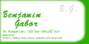 benjamin gabor business card